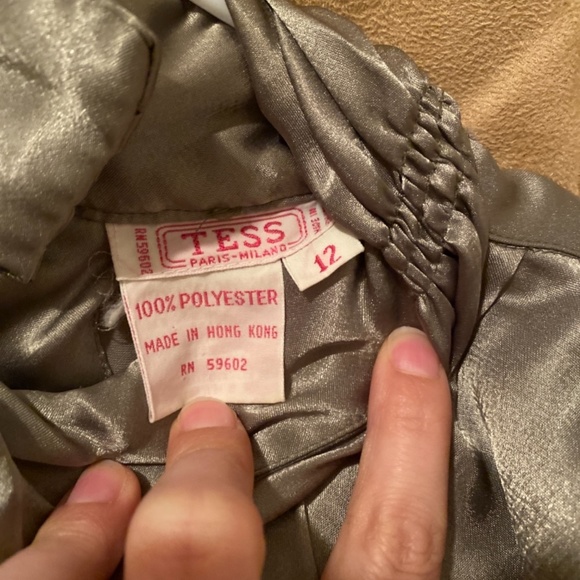 Tess Paris Milano vintage size 100 polyester size 12 blouse - Picture 3 of 4